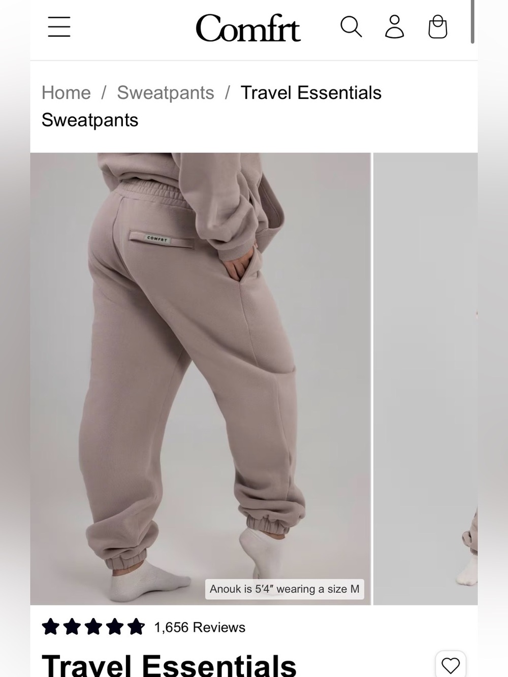 Comfrt Travel Essentials Joggers - Bark